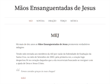 Tablet Screenshot of maosensanguentadasdejesus.net